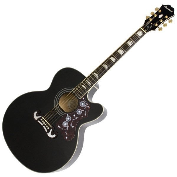 Epiphone EJ-200CE Ebony Elektro Akustik Gitar