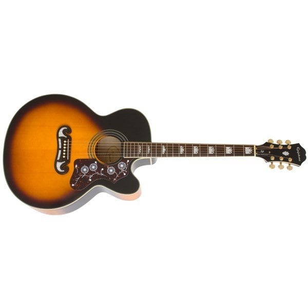 Epiphone EJ-200CE Vintage Sunburst Elektro Akustik Gitar