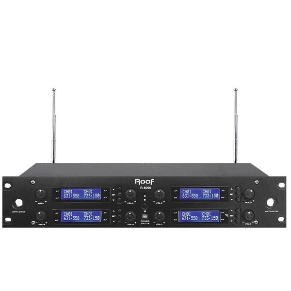 Roof R 8000 8 Kanal Çift Anten Kablosuz UHF Alıcı Ünite