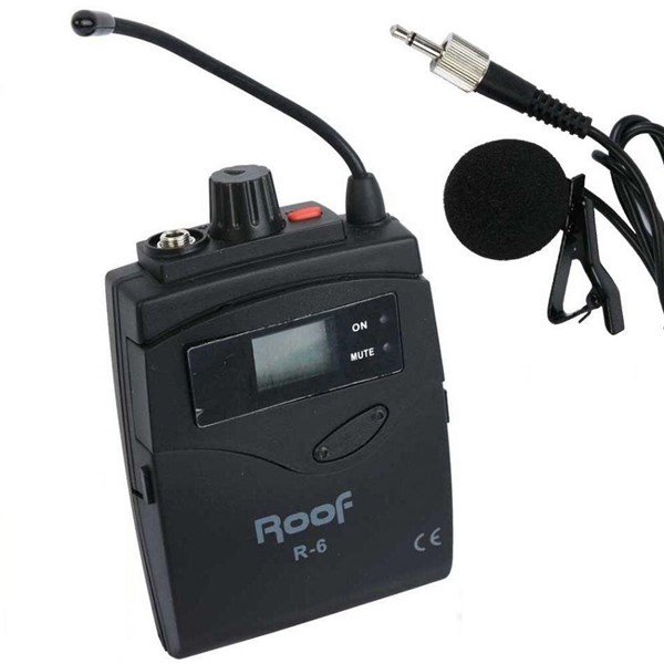 Roof R-6 Kablosuz Bel Tipi Ünite ve Yaka Mikrofonu