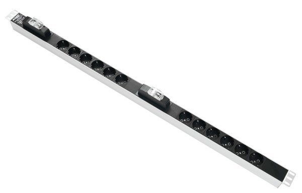 Provoice Schuko Tip Sigortalı Dikey Priz Modülü 18'li 36U