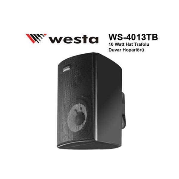 Westa WS-4013TB 8 cm 5/10 Watt 100V/8 ohm Siyah Duvar Hoparlörü