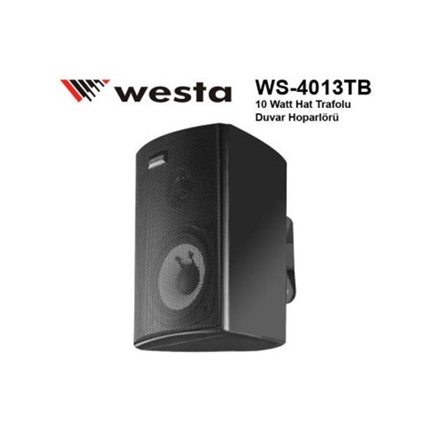 Westa WS-4013TB 8 cm 5/10 Watt 100V/8 ohm Siyah Duvar Hoparlörü