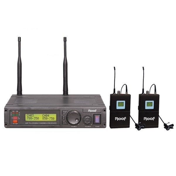Roof R 1200 Yaka 2 Kanal 2 Yaka UHF Telsiz Mikrofon Seti