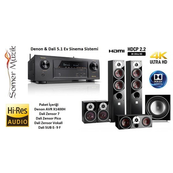 Denon AVR X1400H + Dali Zensor 7 + Zensor Pico 5.1 Sinema Paketi
