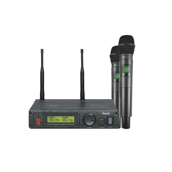 Roof R 1200 El 2 Kanal Çift El UHF Telsiz Mikrofon