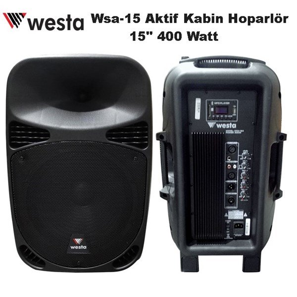 Westa WSA-15A 15 inç 400 Watt Aktif Kabin Hoparlör