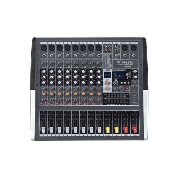 Westa WM-840UB 2x300 Watt 4 ohm 8 Kanal Power Mikser