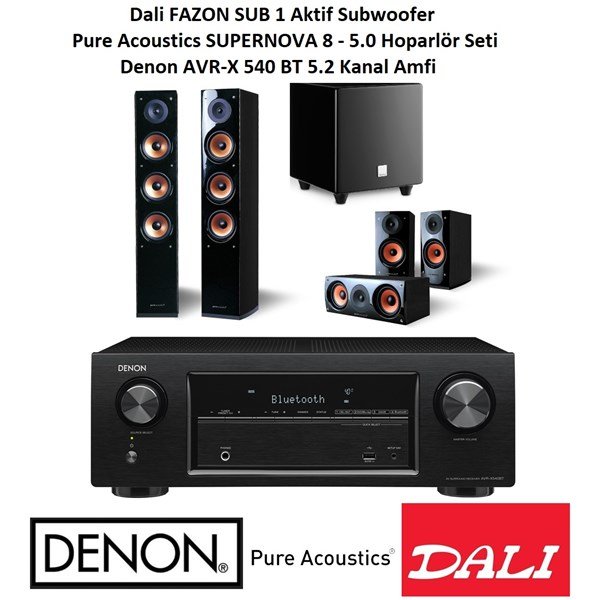 Denon AVR X540BT + Pure Acoustics Supernova + Dali 5.1 Sinema Sistemi