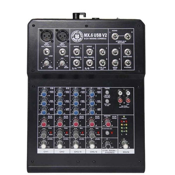 Topp Pro MX 6 USB V2 6 Kanal USB Deck Mixer