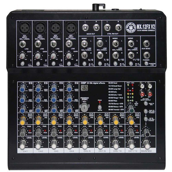 Topp Pro MX 12 FX V2 12 Kanal Efekli Deck Mikser