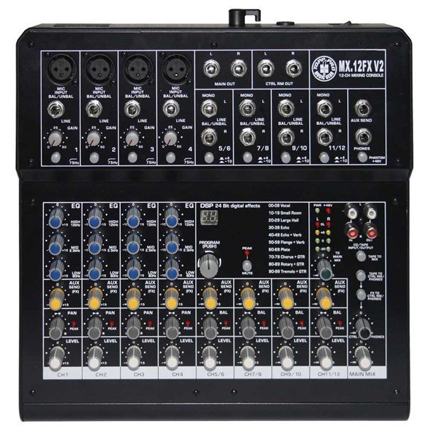 Topp Pro MX 12 FX V2 12 Kanal Efekli Deck Mikser