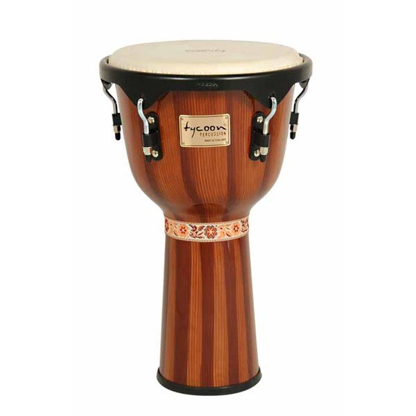 Tycoon Djembe TJ-72-B-HP-BR Artist Series Hand-Painted 12'' Brown