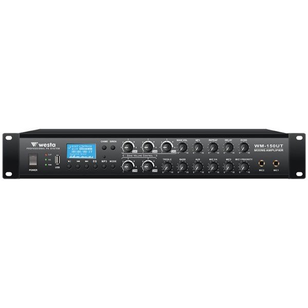 Westa WM-150 UT - 5-Bölge Kontrol 150W 100V/8 ohm Mikser Amfi