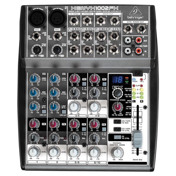 Behringer XENYX 1002FX 10 Kanal Deck Mikser