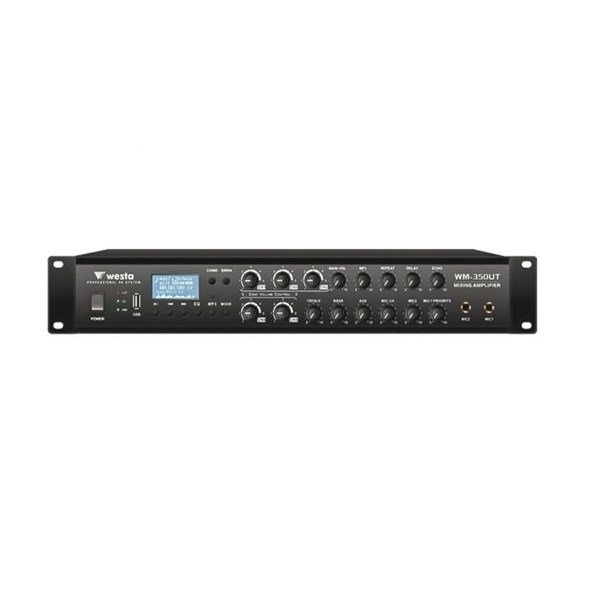 Westa WM-350UT - 5 Bölge Kontrollü 350W 100V/8 ohm Mikser Amfi