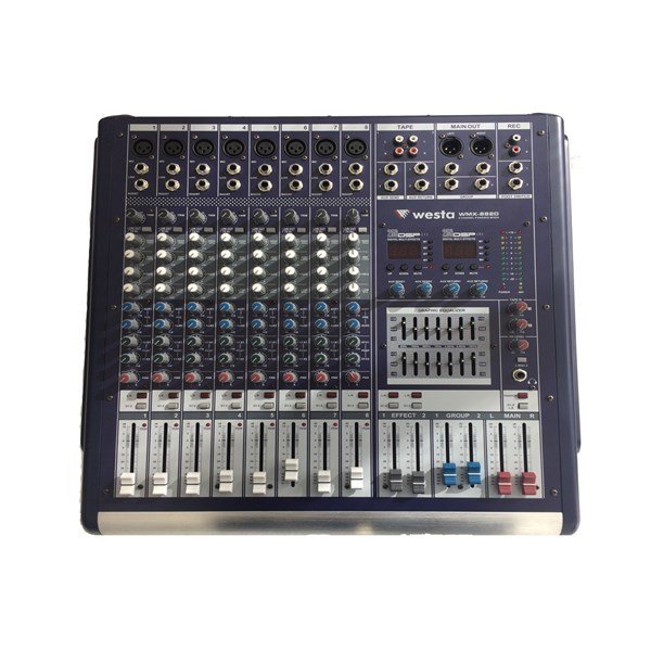 Westa WMX-882 D - 8 Kanal Power Mikser 2x300W 4 ohm