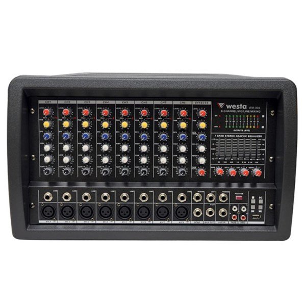Westa WM-804 - 8 Kanal Küp Power Mikser 300W 4 ohm