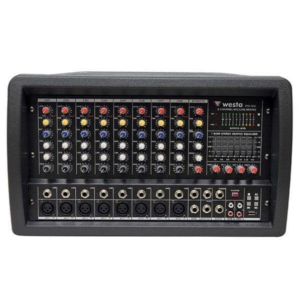Westa WM-804 - 8 Kanal Küp Power Mikser 300W 4 ohm