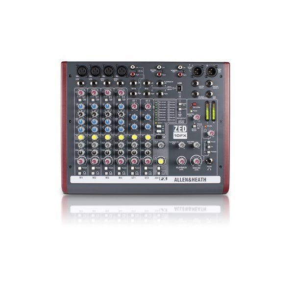 Allen Heath ZED-10FX 4 mic/line inputs, 2 stereos, USB, FX