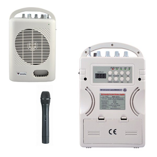Westa WAP-221UR-H - Kablosuz VHF El Mikrofonlu Taşınabilir Amfi