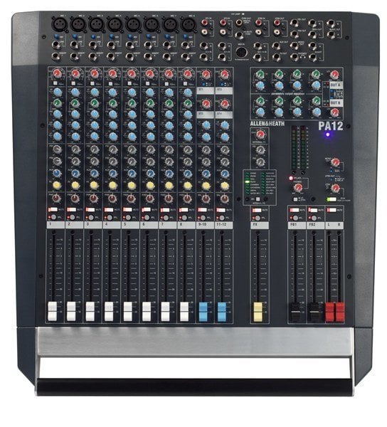 Allen Heath PA122-CP 8 Mono 2 Stereo Rack Mount 2 X 500W Powered Mixer