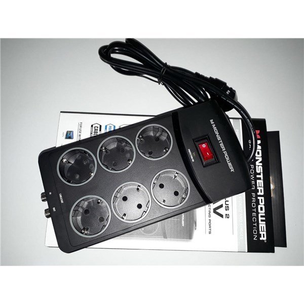 Monster Power Plus 2 AV Akım Korumalı 6-li Priz - ALEV ALMAZ