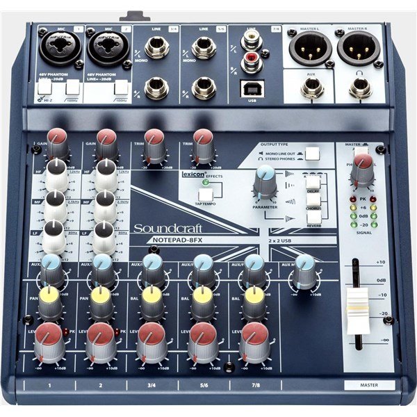Soundcraft Notepad 8FX 8 Girişli Studyo Kayıt Mikseri