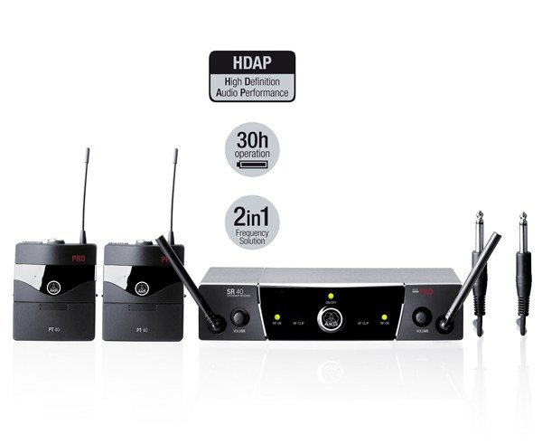 Akg WMS40 Pro Dual Çift Anten Çift Enstruman Tipi Telsiz Mikrofon
