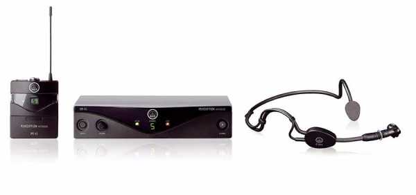 Akg WMS450 Sports/ C-555 L Çift Anten Head Set Tipi Telsiz Mikrofon