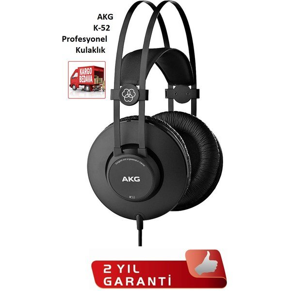 Akg K52 Profesyonel Kapalı Stüdyo Kayıt Kulaklık