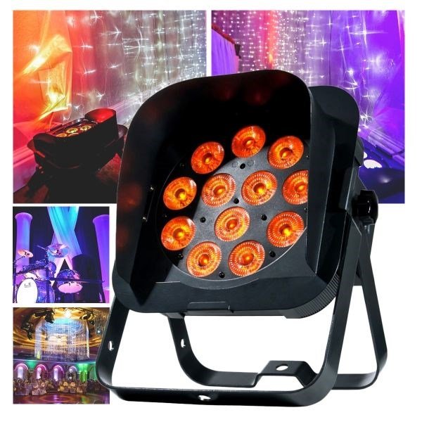 Amerikan Dj FLAT PAR QA12XS - 12x 5-Watt QUAD LED 4-in-1 RGBA