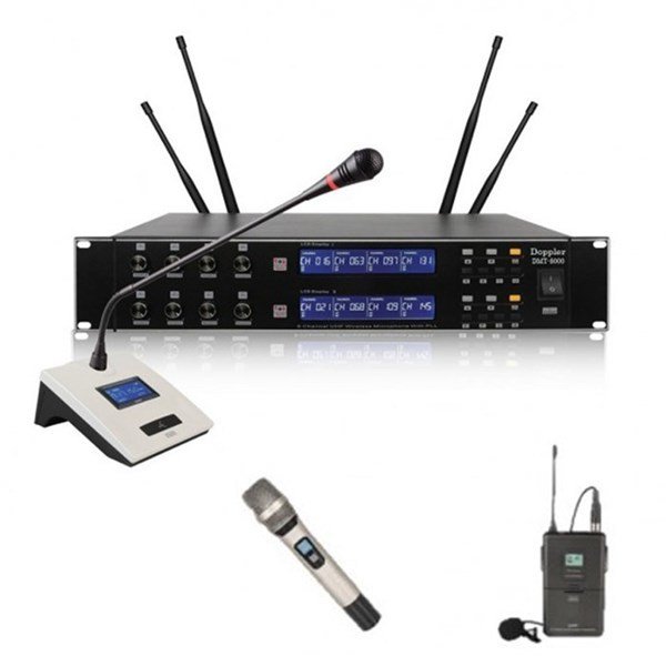 Doppler DMT-8000 Set 8-li Değiştirilebilir Telsiz Mikrofon Sistemi