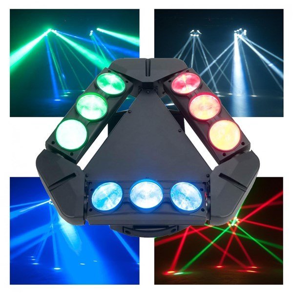 Amerikan Dj KAOS - 9 x 10-Watt RGBW Cree LED Led Efekt Işık