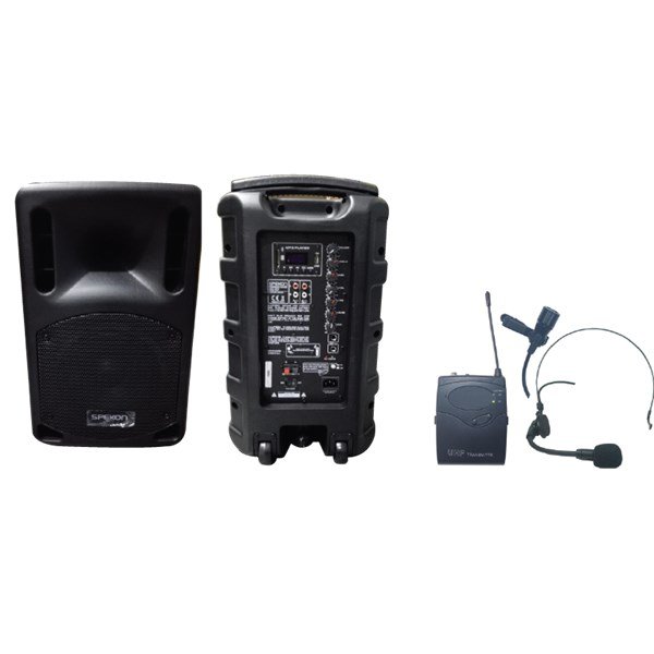 Spekon Mob 8B - 8 inç 2 Yollu 60W USB-BT Şarjlı Ses Sistemi - Tek Yaka