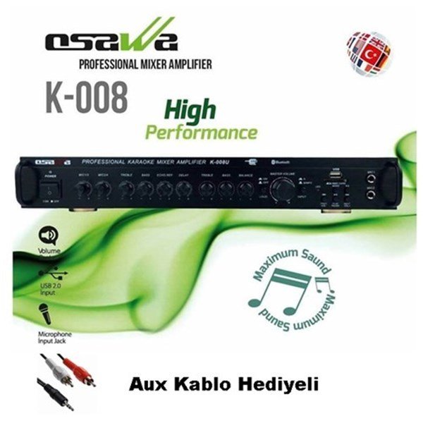 Osawa K 008U Stereo 150W Usb/Mp3 Amfili Mikser