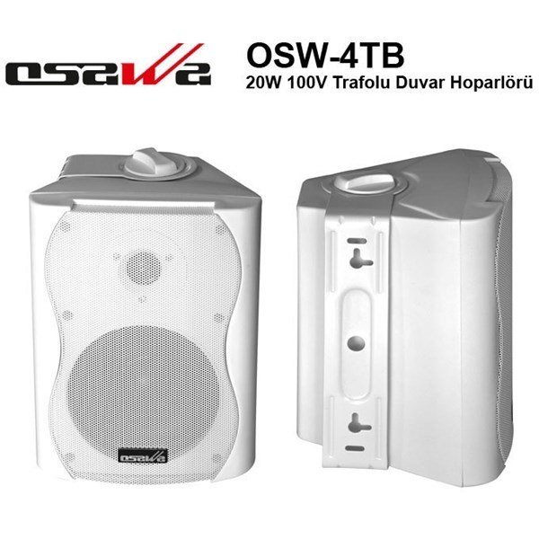 Osawa OSW 4TB 4 inç 25-Watt 100V/8 0hm Beyaz Sütun Hoparlör (Adet)