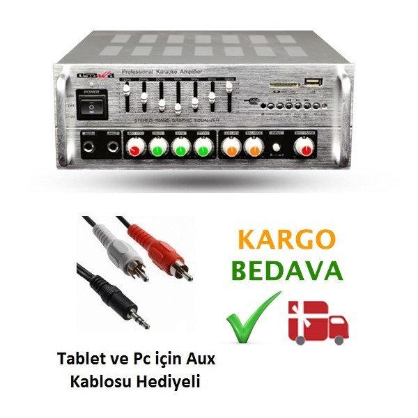 Osawa AV 987 2x200W Usb/Sd Stereo Anfi