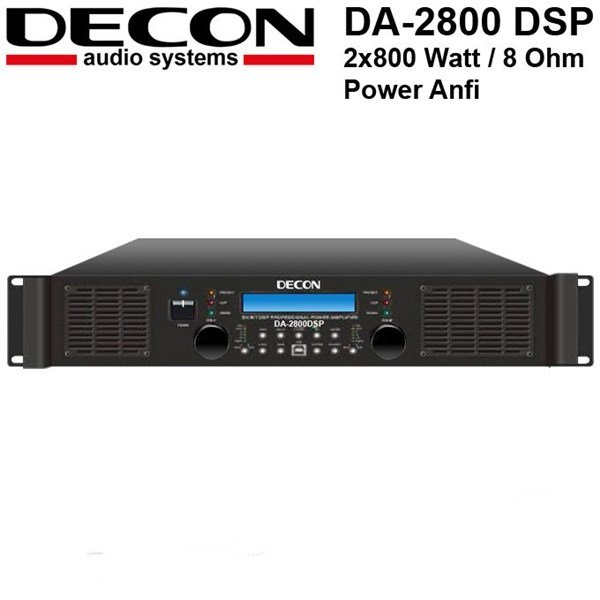 Decon DA 2800 DSP 2x1350W/4 ohm Power Amplifikatör