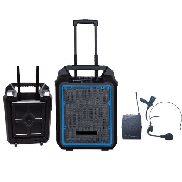 Spekon Mob 10B - 10 inç 2 Yollu 80W USB-BT Şarjlı Ses Sistemi - Tek Yaka