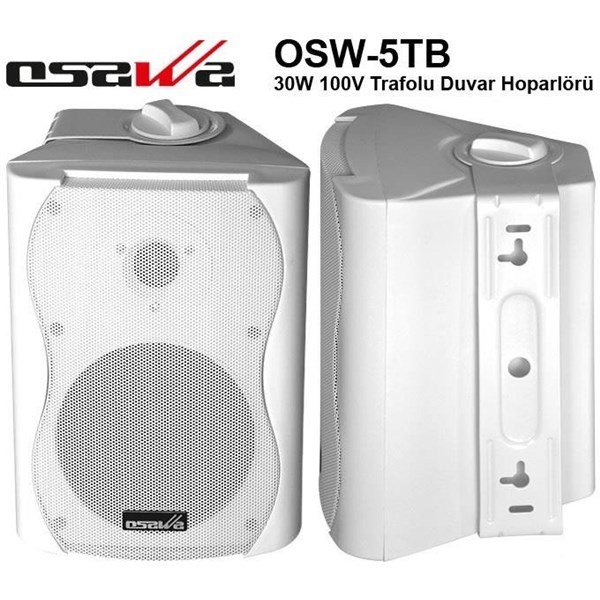 Osawa OSW 5TB 5 inç 25-Watt 8ohm 100V Beyaz Duvar Hoparlörü (adet)