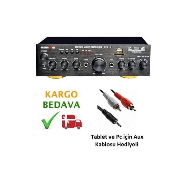 Osawa AV-215 2x60W 12V-220V USB/SD/MP3 Stereo Anfi