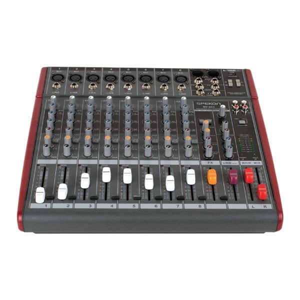 Spekon MX-8EC - 8 mono 1 aux Usb 16 Eko Efektli Mikser