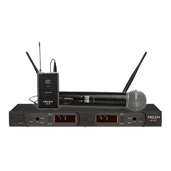 Decon DM 520ET El Ve Yaka Tipi UHF Telsiz Mikrofon Seti