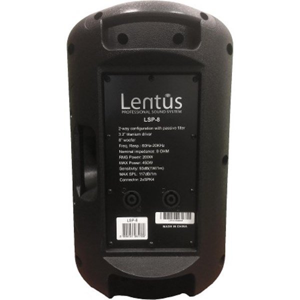 Lentus LSP-8 inç 200/450 Watt Pasif 2 yollu Profesyonel Hoparlör