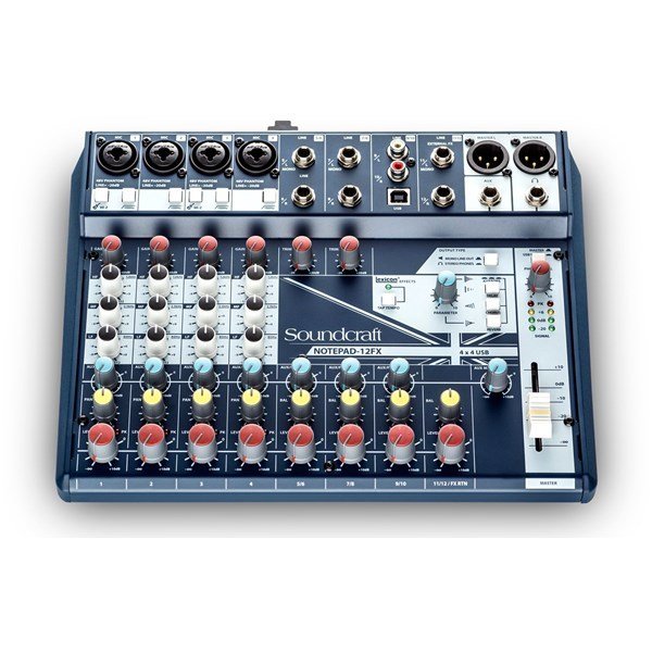 Soundcraft Notepad 12FX 12 Kanal Efektli Stüdyo Kayıt Mikseri