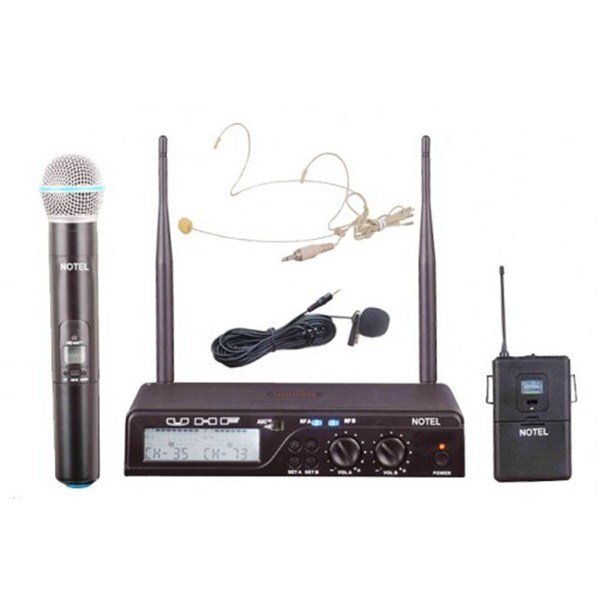 Notel Not 800 EY UHF Kablosuz 1 El + 1 Yaka + 1 Headset Mikrofon