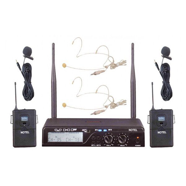 Notel Not 800 YY UHF Kablosuz Çift Yaka + Çift Headset Mikrofon