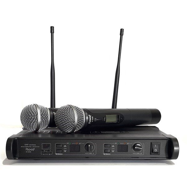 Roof R 920E UHF Dijital Çift El Kablosuz Mikrofon Seti