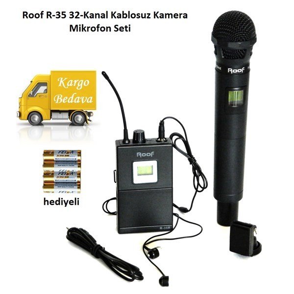 Roof R-35 32-Kanal Kablosuz Kamera Mikrofon Seti